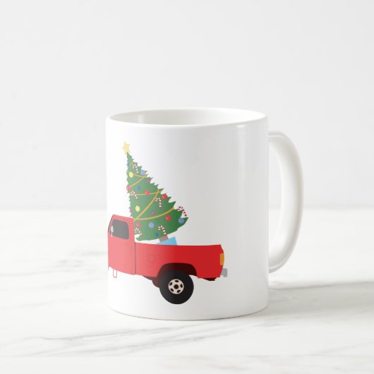 Mug Arbre de Noël du camion de ramassage (Devant droit)
