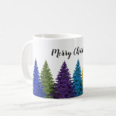 Mug Arbre de Noël du Gay pride lesbien Rainbow (Devant gauche)