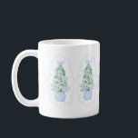 Mug Arbre de Noël du grand-millénaire Bord de la coqui<br><div class="desc">Cute petite-millénaire mug de sapin de Noël avec en vichy arcs et cadres de pois à paille. Fait un cadeau de Noël super mignon pour l'amant du petit-millénaire!</div>