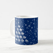 Mug Arbre de Noël du Texas scintillé en bleu (Devant gauche)