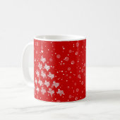 Mug Arbre de Noël du Texas sgriffé sur rouge (Devant gauche)