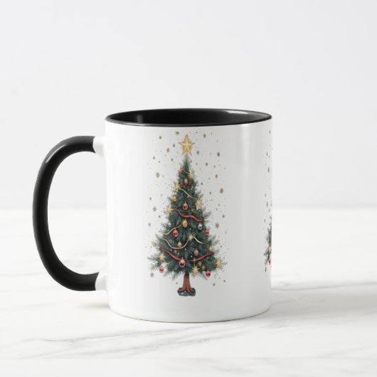 Mug Arbre de Noël élégant (Gauche)