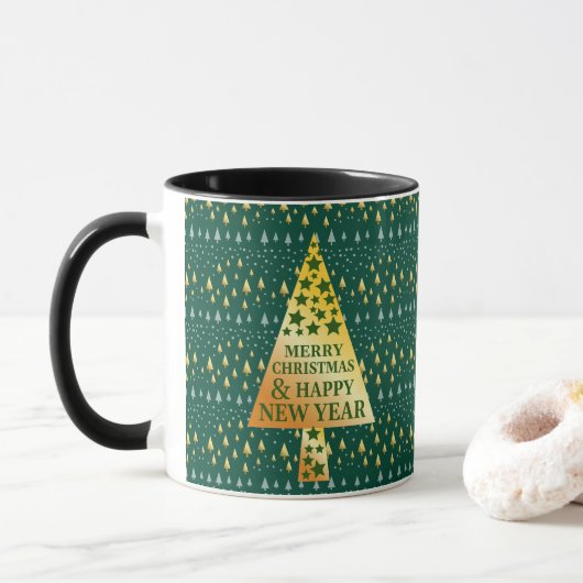 Mug Arbre de Noël élégant (Avec donut)