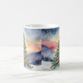 Mug Arbre de Noël enneigé paysage hivernal (Centre)
