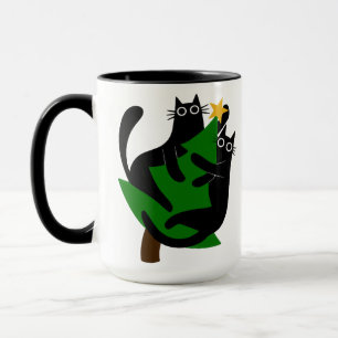 Mug Arbre de Noël et chats Oeufs humoristiques Nog ou