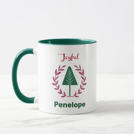 Mug Arbre de Noël et couronne (Gauche)