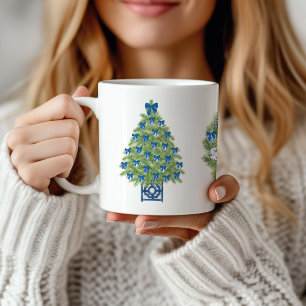 Mug Arbre de Noël et guirlande en chinoiserie