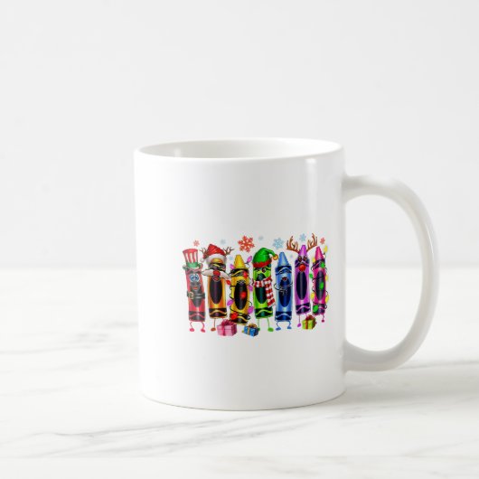 Mug Arbre De Noël Fabriqué De Crayons Vie D'Enseignant (Droite)
