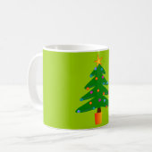 Mug Arbre de Noël Festif Vert (Devant gauche)