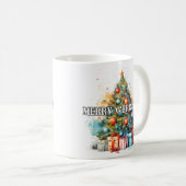 Mug Arbre de Noël Festif Vintage (Devant droit)
