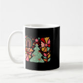 Mug Arbre de Noël Fleurs Boho Art Noël Famille Hommes (Gauche)
