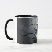 Mug Arbre de Noël gris fissuré 3D (Gauche)