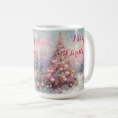Mug Arbre de Noël impressionniste (Devant droit)