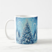 Mug Arbre de Noël impressionniste Whimsical Bleu (Gauche)