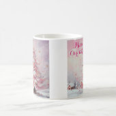 Mug Arbre de Noël impressionniste Whimsical rose (Centre)