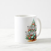 Mug Arbre de Noël Joyeuses Fêtes Festif (Devant droit)