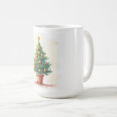 Mug Arbre de Noël. Joyeux Noël! (Devant droit)