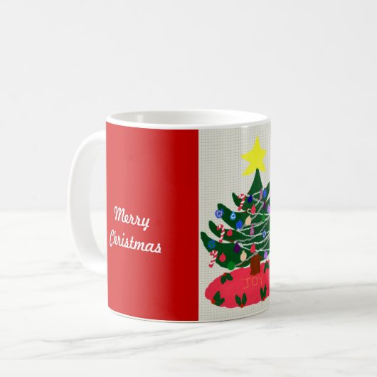 Mug arbre de Noël Joyeux Noël (Devant gauche)