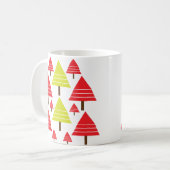 Mug Arbre de Noël Mignon Rouge Vert (Devant gauche)