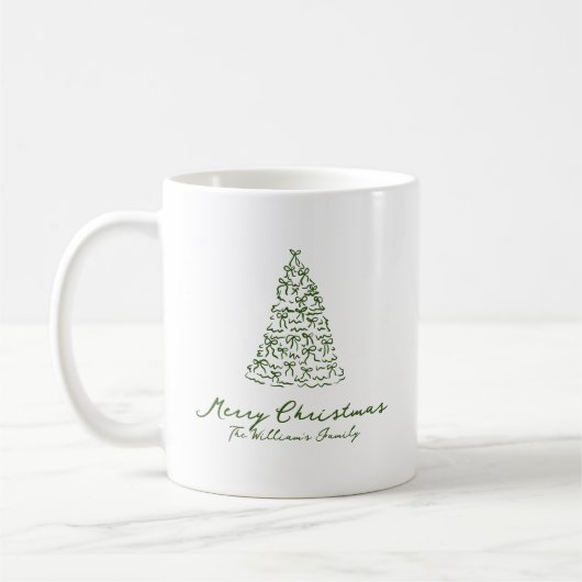 Mug Arbre de Noël moderne (Gauche)