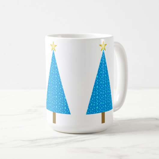 Mug Arbre de Noël moderne (Devant droit)
