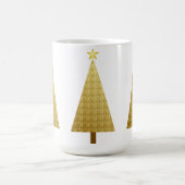 Mug Arbre de Noël moderne en feuille d'or (Centre)