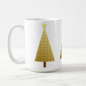 Mug Arbre de Noël moderne en feuille d'or (Gauche)