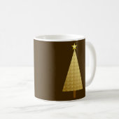 Mug Arbre de Noël moderne métal doré (Devant droit)