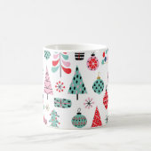 Mug Arbre de Noël moderne | Motif de vacances joyeux (Centre)