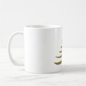 Mug Arbre de Noël Moderne Pochoir Impression Or (Gauche)