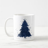 Mug Arbre de Noël Moody | Classy Dark Navy Bleu (Gauche)