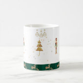 Mug Arbre de Noël, neige, papier d'emballage pour cerf (Centre)