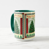 Mug Arbre de Noël, Noël heureux (Devant gauche)