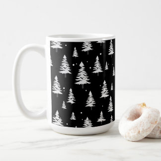 Mug Arbre de Noël noir et blanc