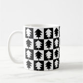 Mug Arbre de Noël noir et blanc Arbre de Noël (Gauche)