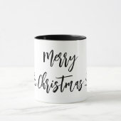 Mug Arbre de Noël Noir Et Blanc Moderne (Centre)