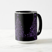 Mug Arbre de Noël Noir Métallurgique Violet Élégant br (Devant droit)