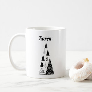 Mug Arbre de Noël Nouveau marié Couple ami Minimaliste