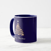 Mug Arbre de Noël or avec Joyeux Noël (Devant gauche)