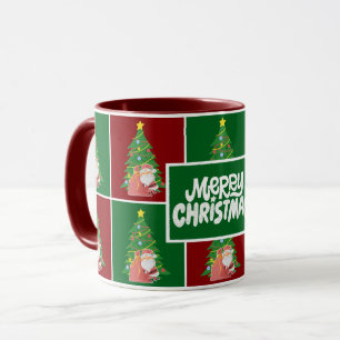 Mug Arbre de Noël PÈRE NOËL vert rouge