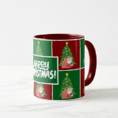 Mug Arbre de Noël | PÈRE NOËL | vert rouge (Devant droit)