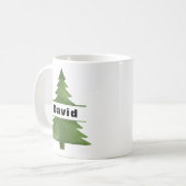 Mug Arbre de Noël personnalisé Nom personnalisé (Devant gauche)