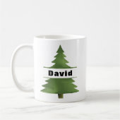 Mug Arbre de Noël personnalisé Nom personnalisé (Gauche)