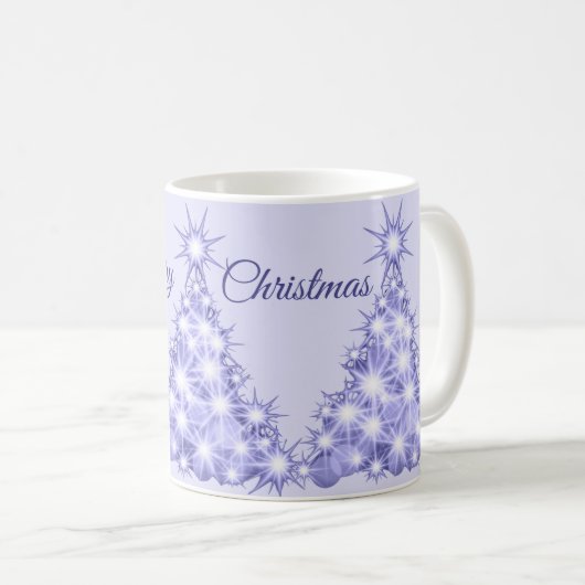 Mug Arbre de Noël pourpre (Devant droit)