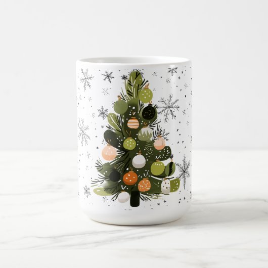 🎄 Mug Arbre de Noël Rétro-Chic ☕⭐ (Centre)