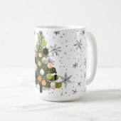 🎄 Mug Arbre de Noël Rétro-Chic ☕⭐ (Devant droit)