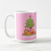 Mug Arbre de Noël rétro rose (Gauche)