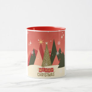 Mug Arbre de Noël rétro/Vintage