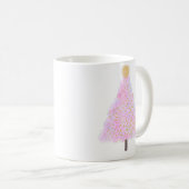 Mug Arbre de Noël rose (Devant droit)