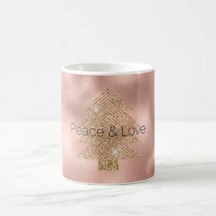 Mug Arbre de Noël rose Gold Glitzy Parties scintillant